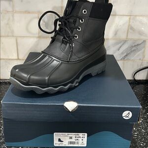 Sperry Men's Black Waterproof Rain Boots